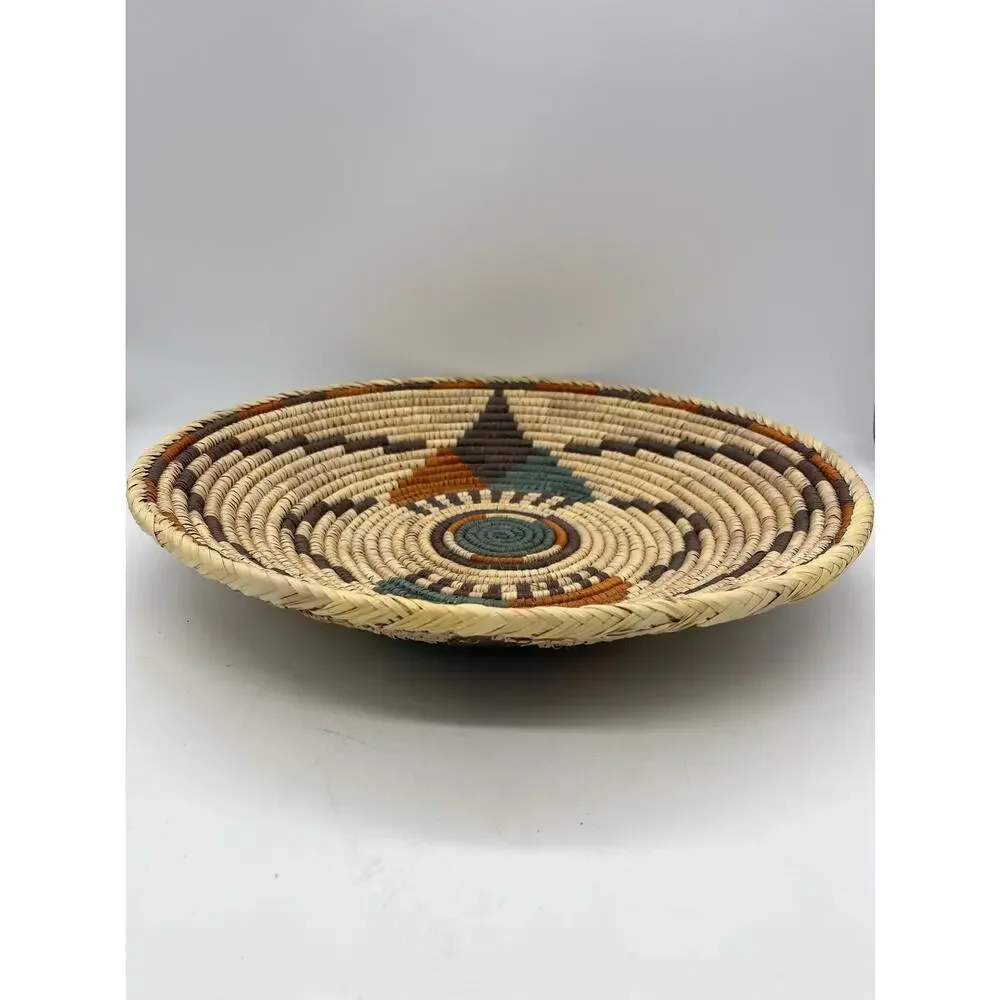 Large Woven Basket 15” Wide Eye Design